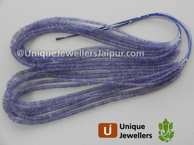 Tanzanite Faceted Roundelle Beads